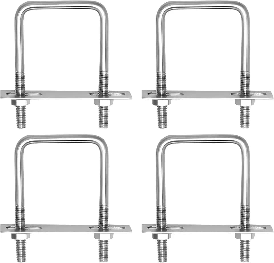 4 Stück U Bügel mit Gewinde M10 100x180mm U schrauben