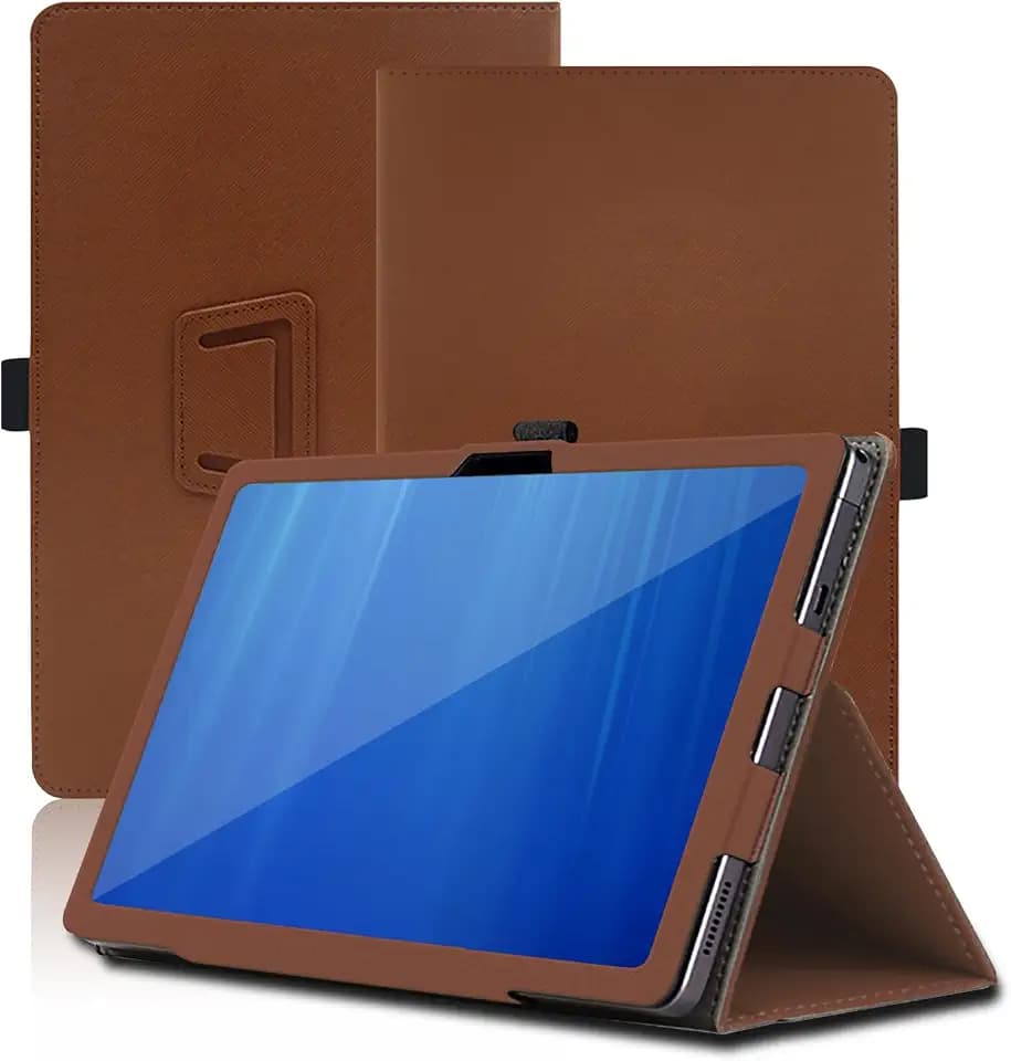 Hülle für Wacom Movinkpad Pro 14 14 Zoll, Wacom Movinkpad Pro 14 Tablet Schutzhülle, Klappständer Schutzhülle mit Stifthalter und Handschlaufe, Umfassender Schutz. (Braun)