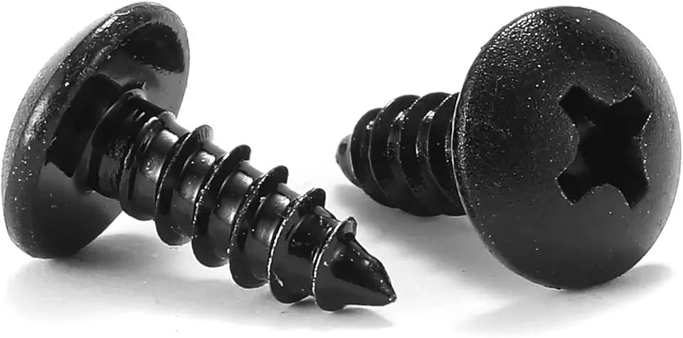 #8 x 3/8" Wood Screw 100Pcs Truss Head Phillips 18-8 (304) Stainless Steel Fast Self Tapping Screws Black Oxide by SG TZH