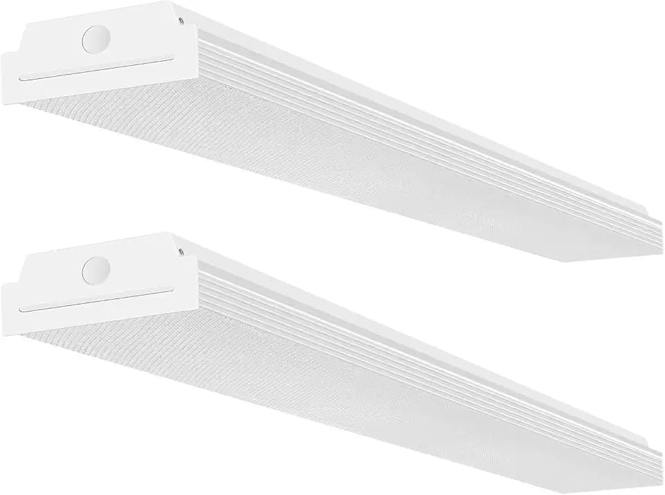 FAITHSAIL 4FT LED Wraparound 40W 4 Foot LED Shop Lights for Garage, 4400lm, 4000K Neutral White, LED Wrap Around Light Fixture, LED Light Fixtures Flush Mount Office Ceiling Lighting, 2 Pack