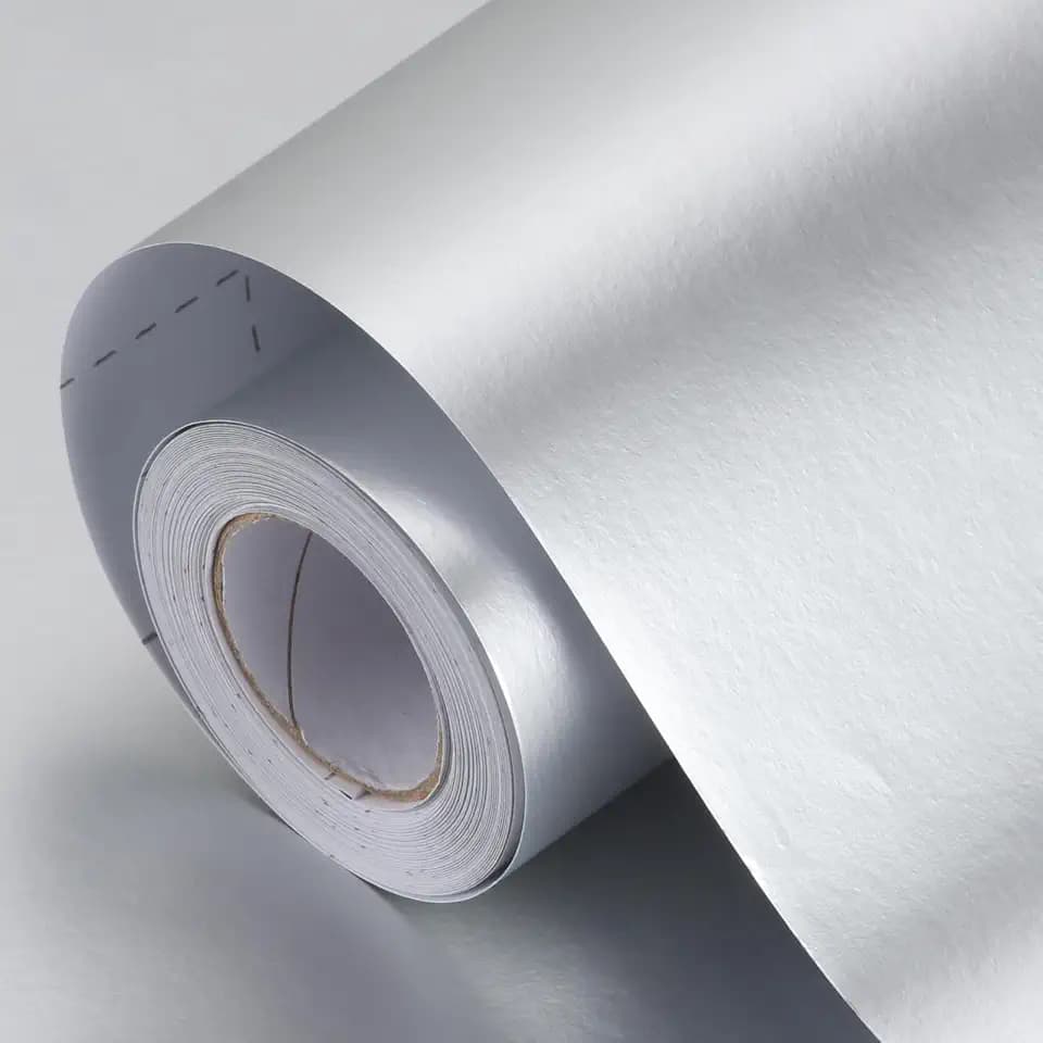 Silver Wrapping Paper, 17In x 33Ft Matte Metallic Gift Wrapping Paper Roll