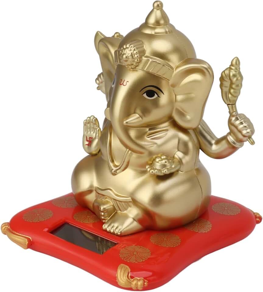 KIMISS Ganesha Statues, Ganesh Idol for Car Dashboard Sculpture Buddha Figurine Decoration for Office Car Home Decor Crafts