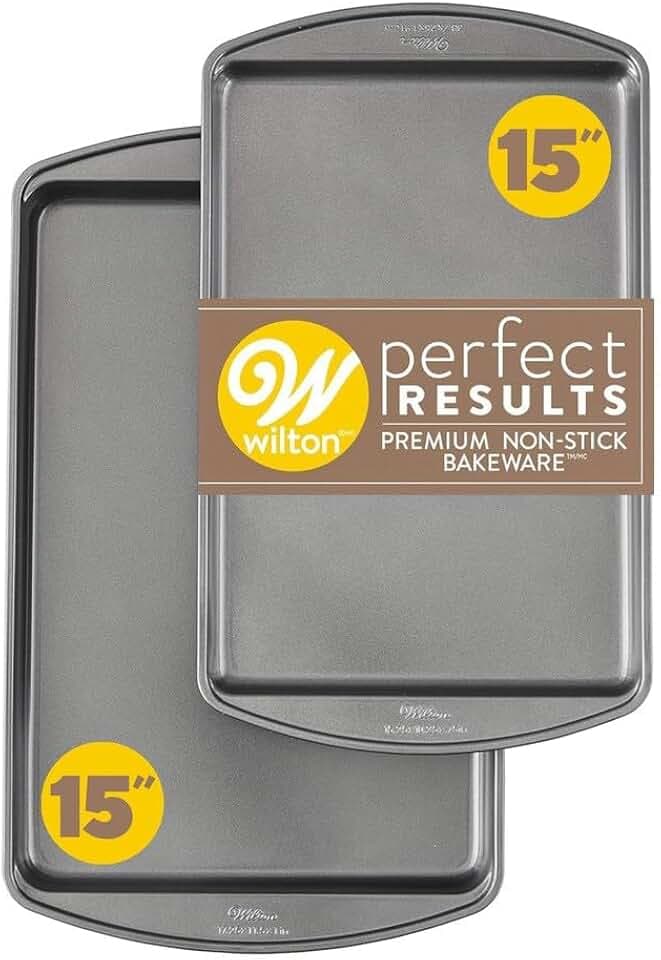 Wilton Perfect Results Nonstick Cookie Sheet Set, Dishwasher Safe, 2-Piece