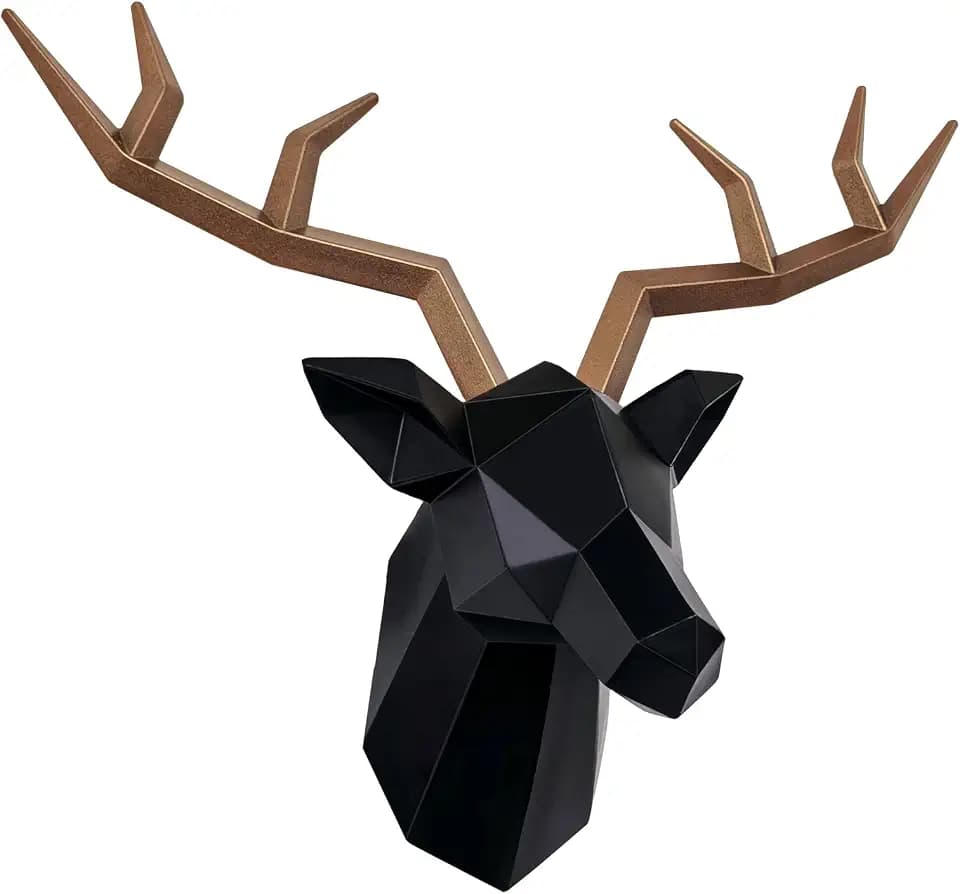 Deer Head Wall Decor Faux Resin Taxidermy Animal Sculptures Home Decor