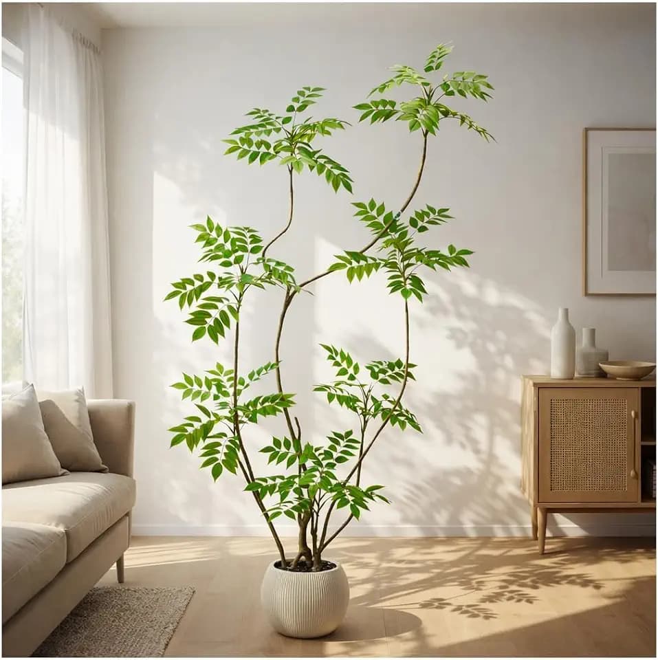 Artificial Sumac Tree: 6FT Faux Mahonia Fortunei Tree Fake Plants