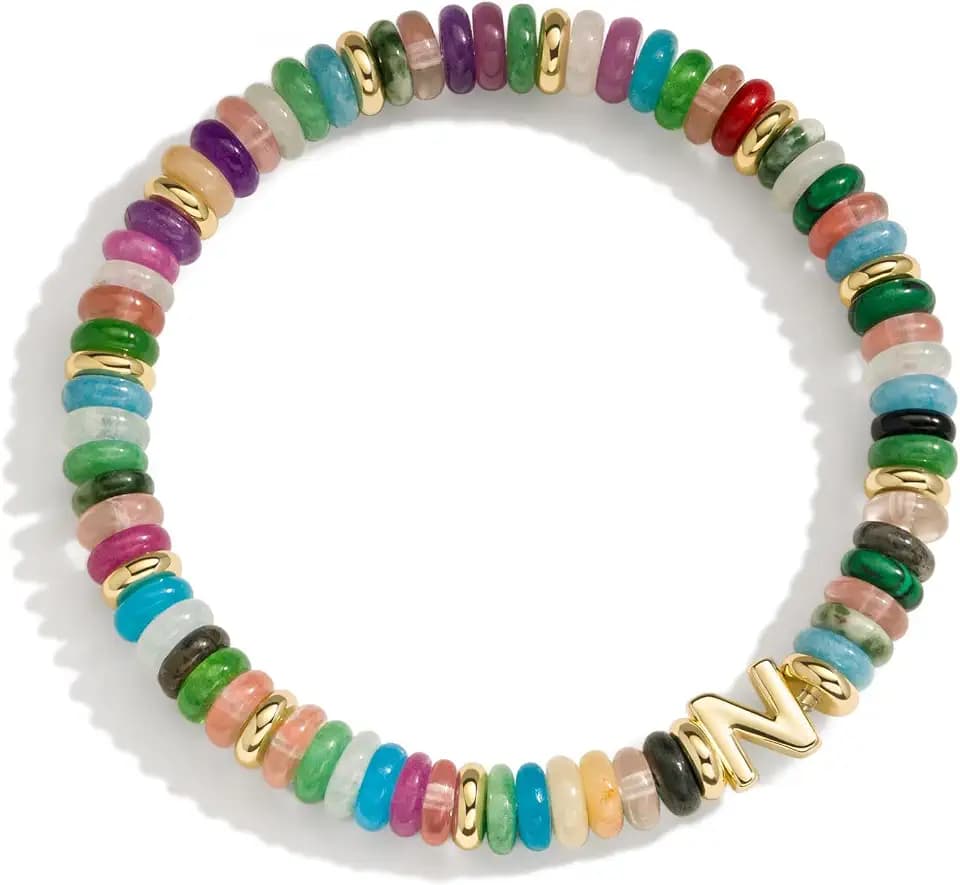 14K Gold Filled Natural Gemstone Bracelets for Women