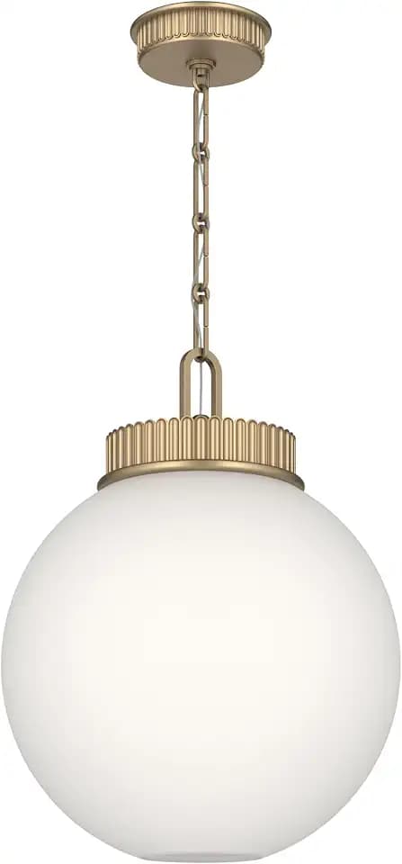 Kichler Andorra Pendant Light, 15" Globe, Champagne Bronze