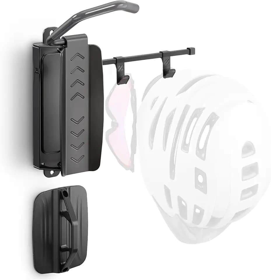 monTEK Swivel Bike Wall Mount with 2 Storage Hooks, Bike Hanger for Garage