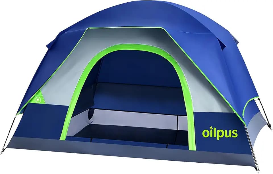 2-3 Person Camping Tent, Waterproof Windproof Dome w/Rain Fly & Mesh