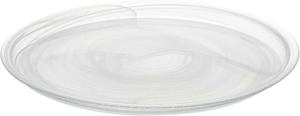 Restaurantware Round White Glass Solar Plate, 13 In