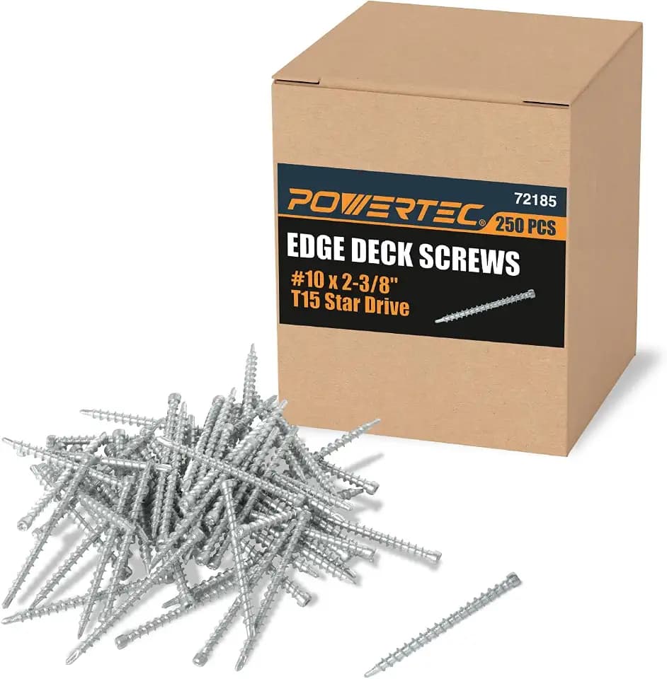 POWERTEC Deck Screws, #10 x 2-3/8", T15 Star Drive, 250 PK (72185)