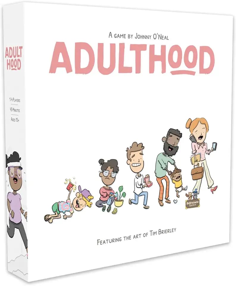 Brotherwise Games Adulthood – Relatable Life Strategy Board Game, Navigate Challenges of Growing Up, Fun for 1-4 Players, Ages 13+