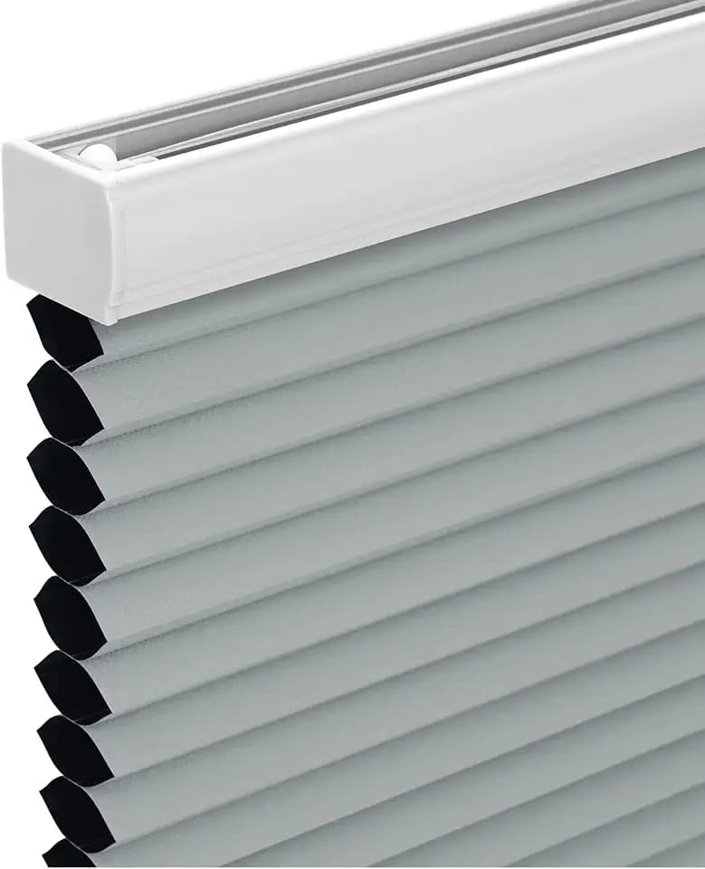 Changshade Cordless Cellular Shades,Blackout Honeycomb Shades for Windows,Pull Down Pleated Blinds,Easy to Install for Indoor Windows and French Doors,Grey(Blackout),30" w x 64" h