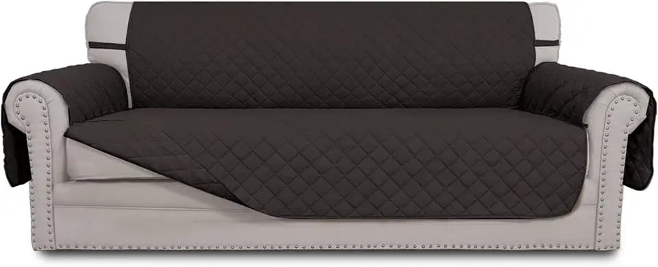 Easy-Going Reversible Couch Cover, 3 Cushion Sofa, Chocolate/Chocolate