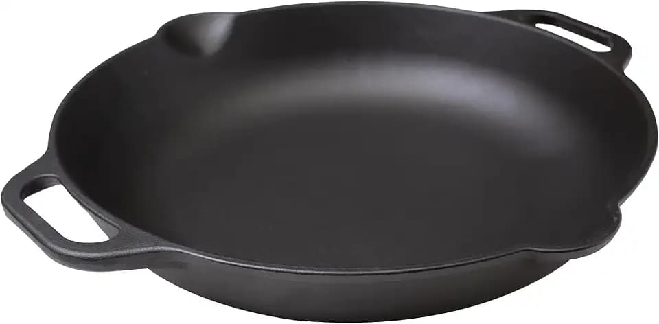 Victoria 13-Inch Cast Iron Skillet, Pre-Seasoned Cast Iron Frying Pan with Long Handle, Made in Colombia