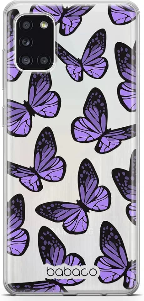 Babaco ERT Group Handyhülle für Samsung A31 Original und offiziell Lizenziertes Muster Butterflies 002 optimal an die Form des Handy angepasst, teilweise transparent