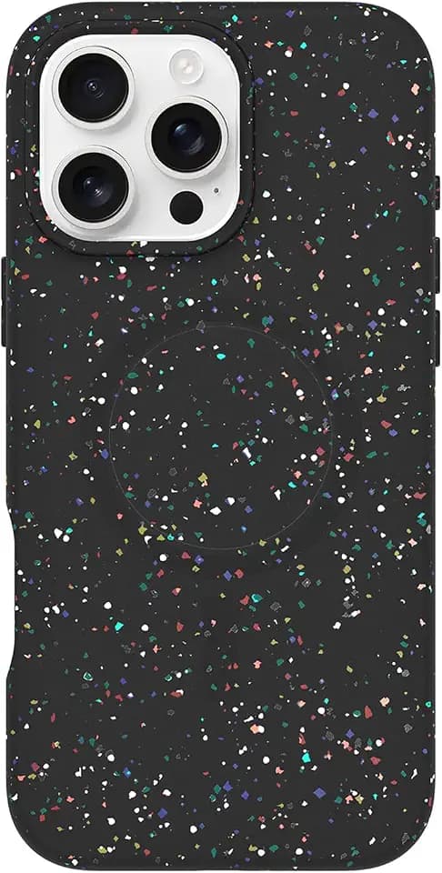 OtterBox Core Series for MagSafe for iPhone 16 Pro Max - Carnival Night Black, Sleek Rubber Design, Smooth Finish, Camera Bumpers, and Protective Screen Lip, Ultra-Thin, Sleek iPhone Case