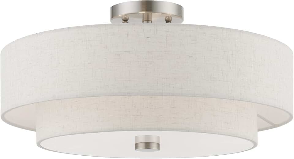 Livex Lighting 51085-91 4-Light Fixture, Brushed Nickel