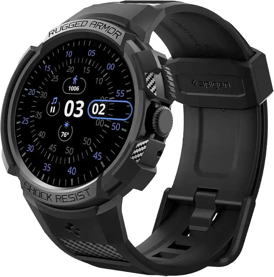 Spigen Rugged Armor Pro Schutzhülle und Armband, kompatibel mit Google Pixel Watch 4/3/2/1, 41 mm