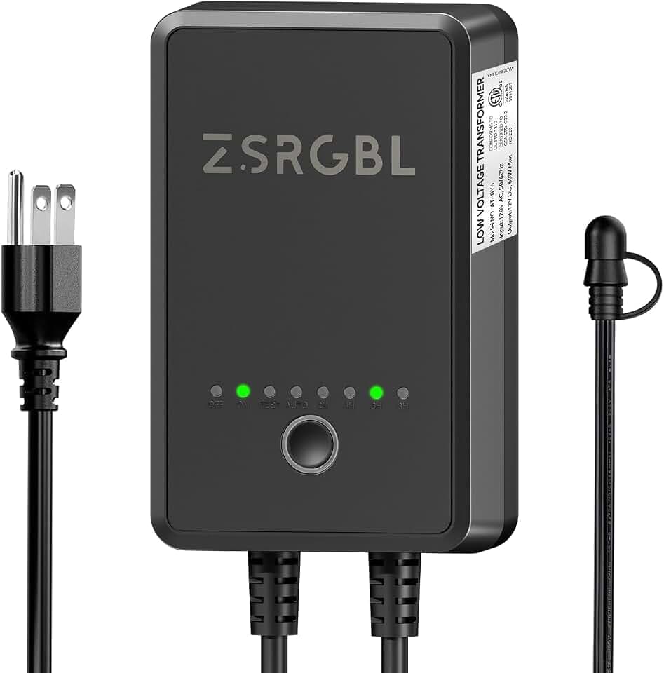 60W Low Voltage Transformer with Photocell and Timer ETL Listed