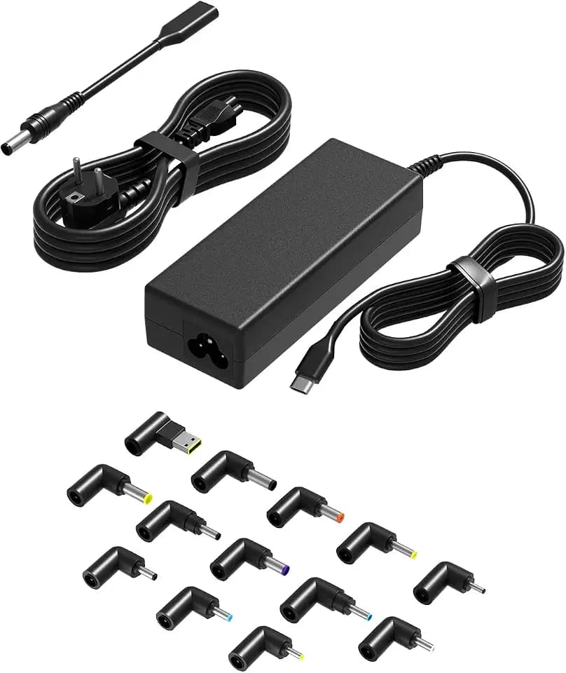 100W Universal Laptop Ladegerät with USB C and 15 Charging Port Kompatibel mit Lenovo Dell HP Acer Asus MacBook Gateway Toshiba Fujitsu Sony LG MSI Google Sam sung Chromebook/Monitor