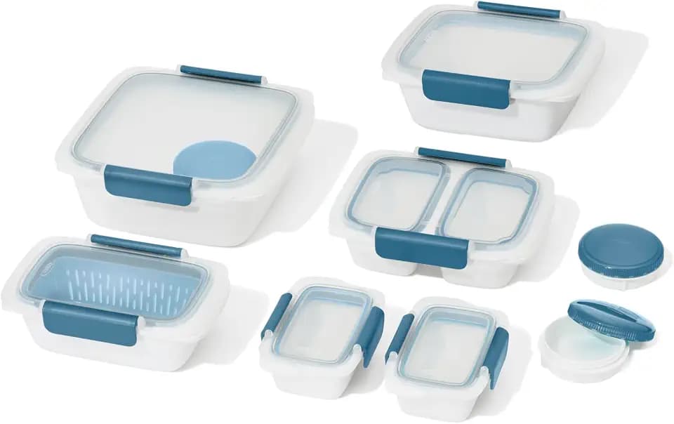 OXO Good Grips Prep & Go 20 Piece Food Storage Container Set - Ocean Blue