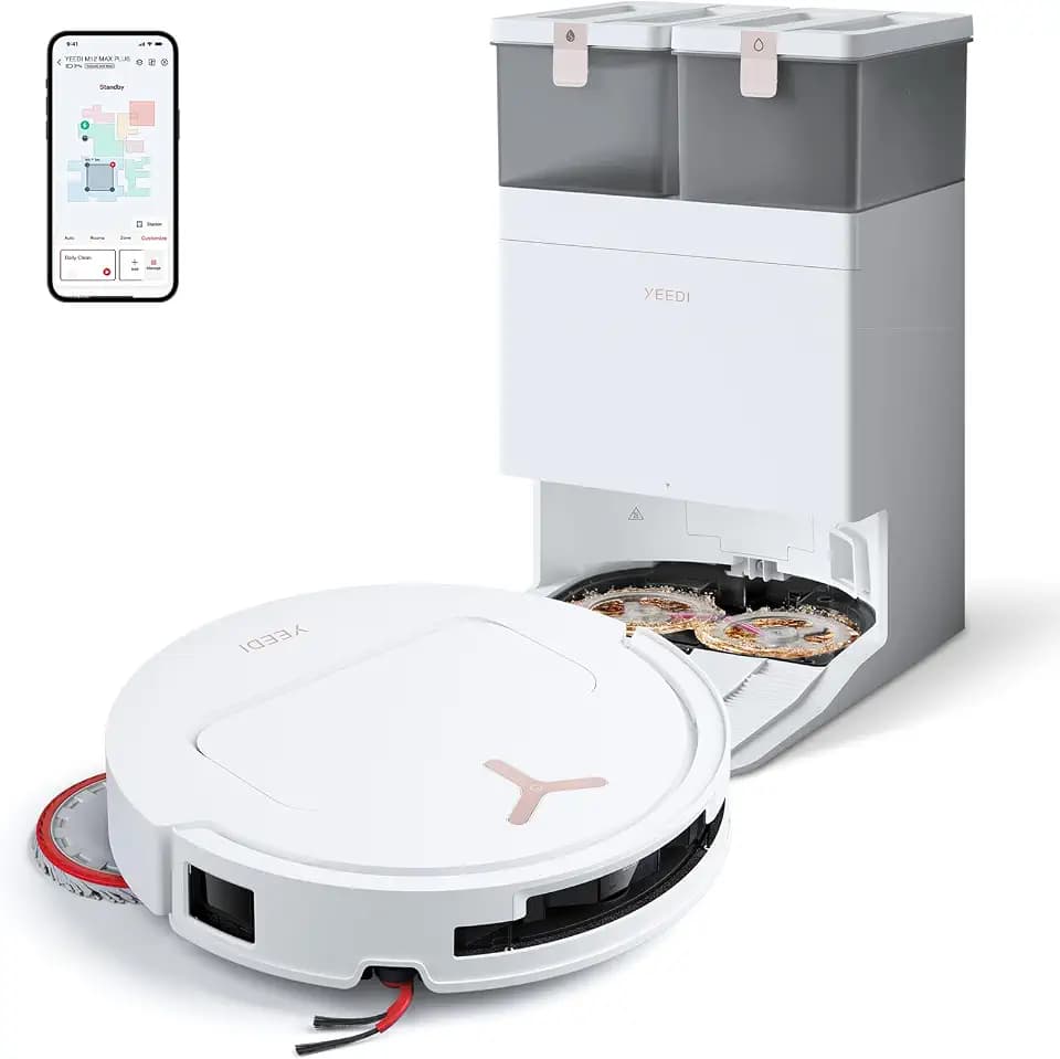 Yeedi by ECOVACS M12 MAX Plus Robot Vacuum and Mop, Adaptive Edge Cleaning
