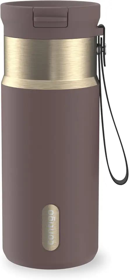 Contigo SnapSeal 16 oz Stainless Steel Vacuum-Insulated Water Bottle with Leakproof AutoClose Lid (Straw-Compatible) & Carry Strap, BPA-Free & Lead-Free, Dishwasher Safe