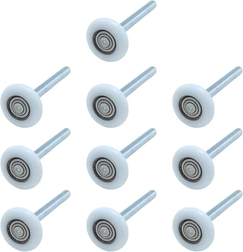 10 Pack 2 Inch Ultra-Quiet Nylon Garage Door Rollers with 4-Inch Stem 6200ZZ Sealed Precision Bearings Heavy-Duty Replacement Rollers for Residential Garage Doors