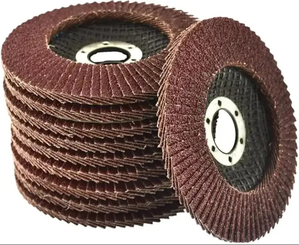 Flap Discs 115mm 4.5" x 7/8" T27, Brown, 60/80 Grit, 10 Pack