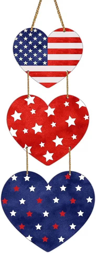 4th of July Decorations Patriotic Decorations Heart Patriotic Wreath