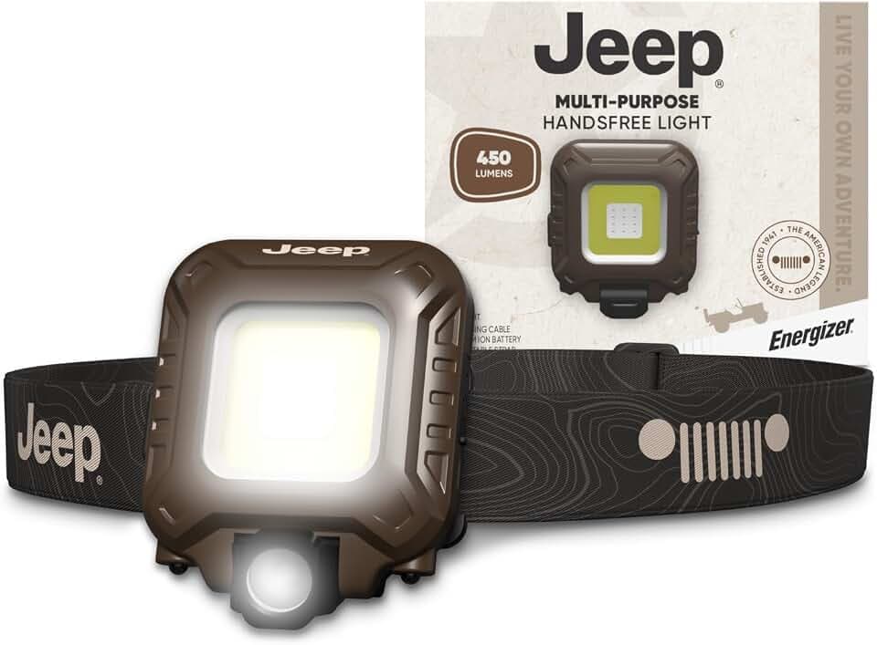 Energizer Jeep MP-450 Headlamp Rechargeable Headlight for Hiking