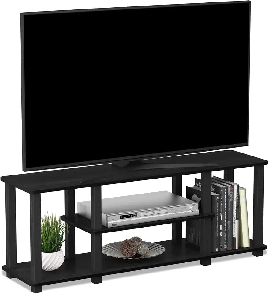 Furinno TURN-S-TUBE 3-Tier Toolless Assembly TV Stand, Americano