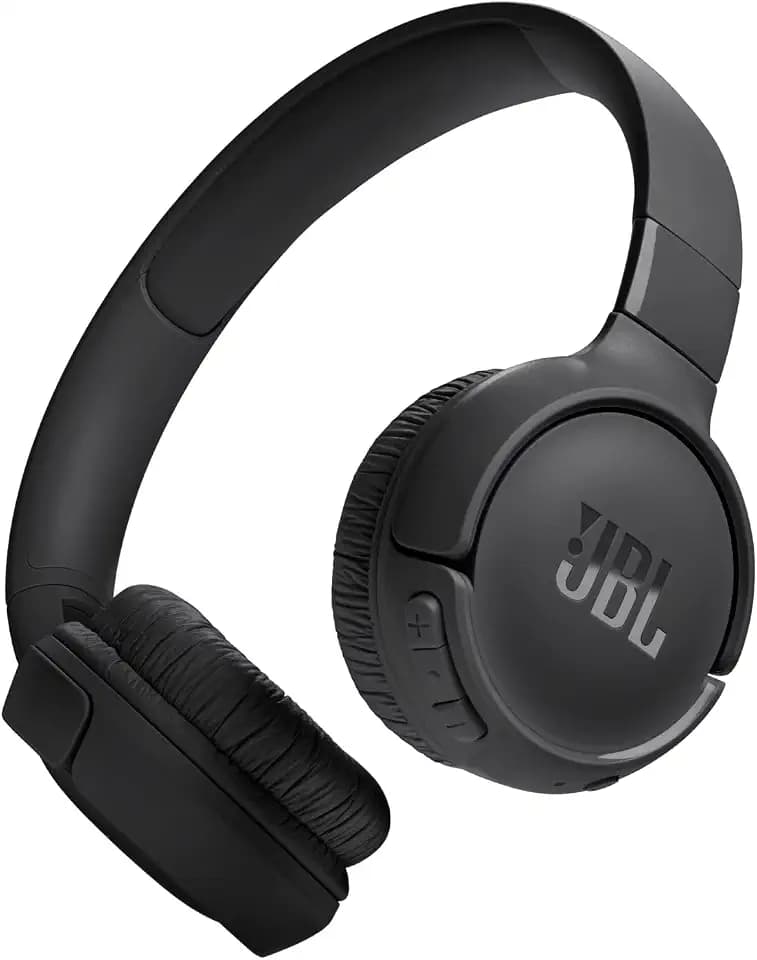 JBL Tune 520BT Bluetooth Kopfhörer Kabellos Over-Ear – JBL Pure Bass Sound, 57 Stunden Akku, Schnellladefunktion, Multipoint, Leicht Faltbar, Headset mit Mikrofon für Handy PC TV – Schwarz