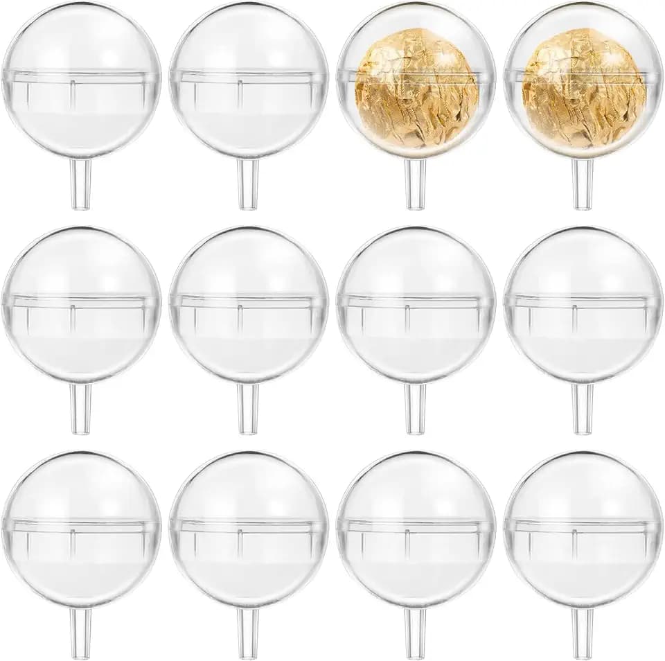 Musaner 100Pcs Acrylic Chocolate Holder Candy Packaging Balls DIY Bouquet Accessories