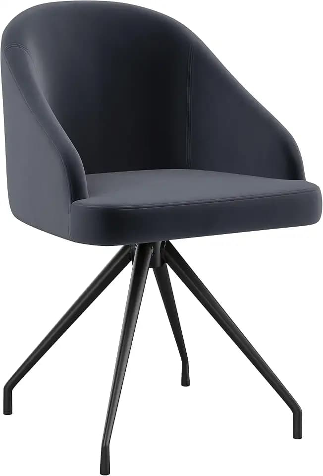 Martha Stewart Sora Upholstered Stationary Office Chair, Gray