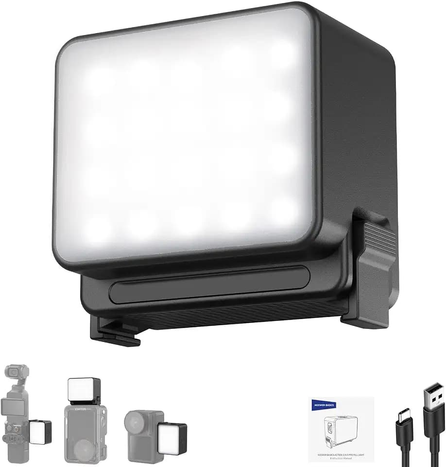 NEEWER Basics M20 Magnetic LED Kamera Licht, Kunststoff Mini Licht, 5600 K