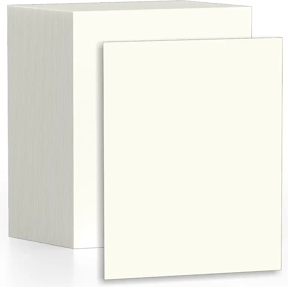 120 Sheets Cream Cardstock Printer Paper 8.5 x 11, Ivory Cardstock Paper