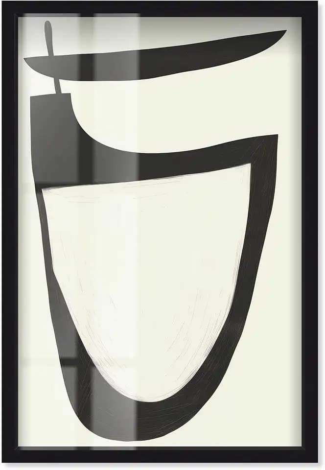 Bonie II Shadowbox Print Minimalist Wall Art by Art Remedy, Black Frame, 24 x 36