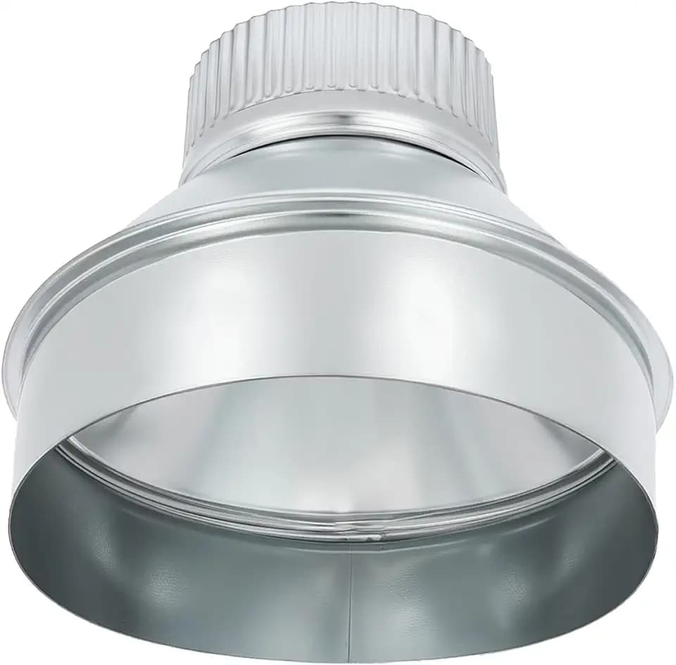 Duct Reducter 6" to 3" Inch Air Ducting Reducer Increaser Air Duct Adapter or Round Metal Pipe Reducer for Bathroom Kitchen Ventilation Systems