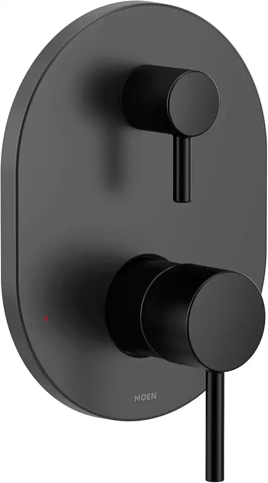 Moen Align Matte Black M-CORE 3-Series 2-Handle Shower Faucet Trim, Valve Required, UT3290BL