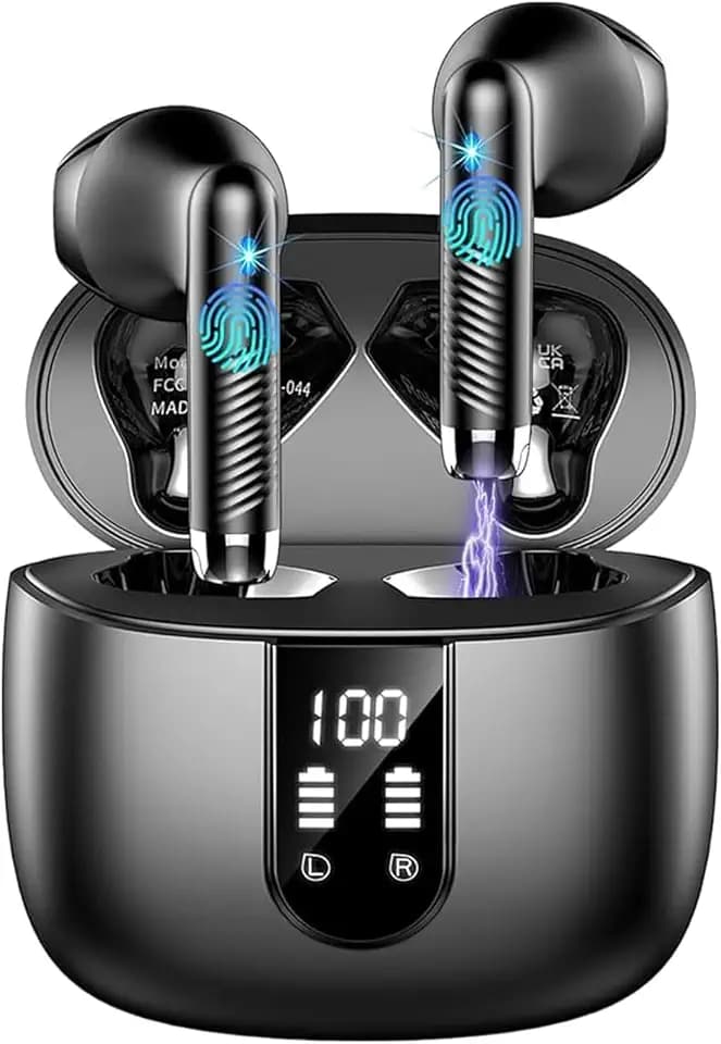 Drsaec Bluetooth 5.4 Kopfhörer, 6D Tiefer Bass In Ear Kopfhörer Kabellos Bluetooth Neu 56 Std Kabellose Kopfhörer mit 4 ENC Mic, Noise Cancelling Ear Buds, USB-C, IP7 Wasserdicht Sport Ohrhörer