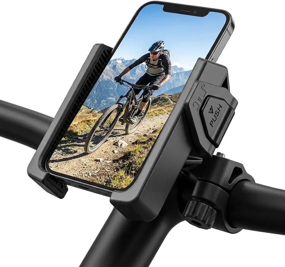 NC-17 Handyhalterung Fahrrad – 3D One-Click Mount Plus, 360° drehbar, Anti-Vibration System, Schwarz