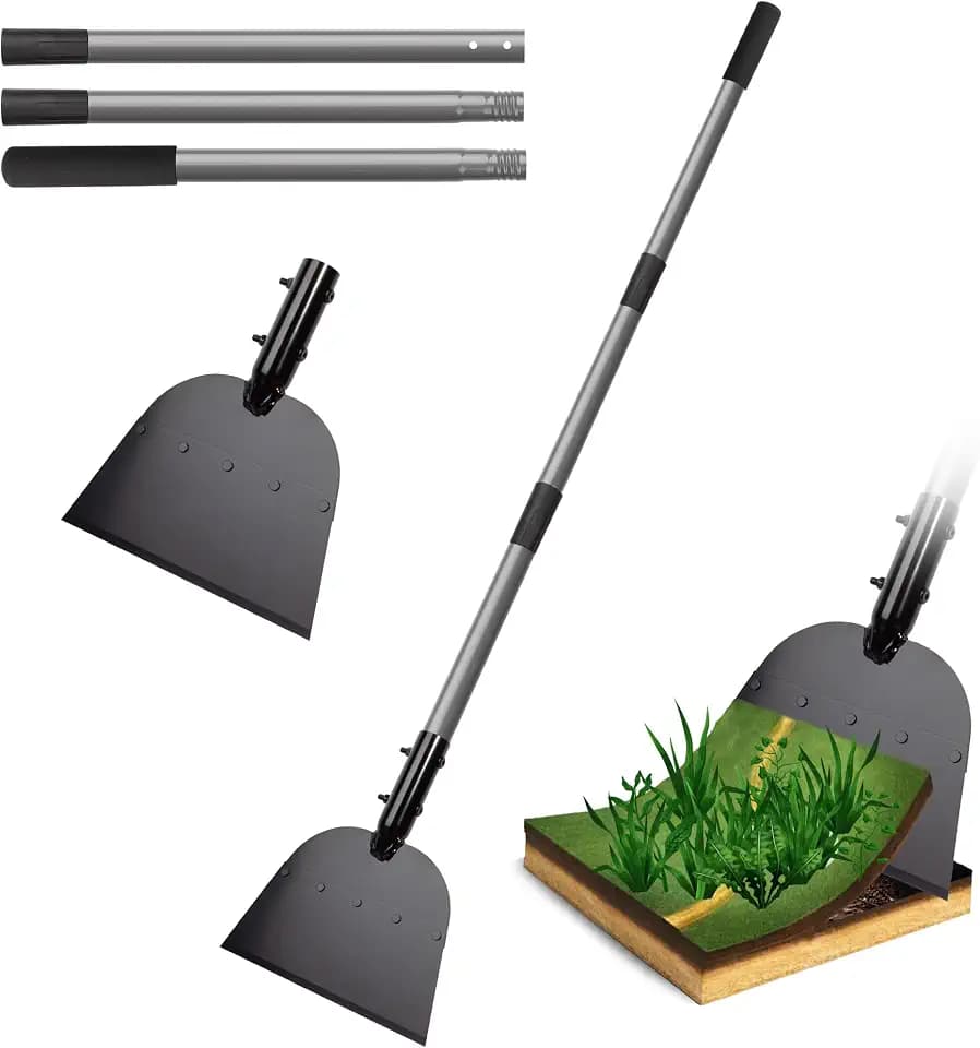 Walensee Floor Scraper, Long Handle Flat Shovel for Weeding and Lawn Edging