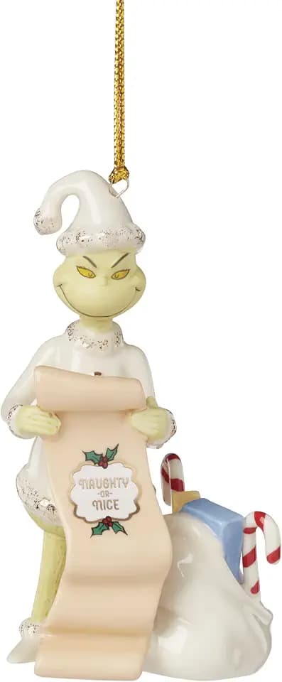 Lenox The Grinch's List Porcelain Christmas Hanging Ornament