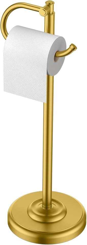 FORIOUS Toilet Paper Holder Stand, Vintage Freestanding Tissue Roll Holder