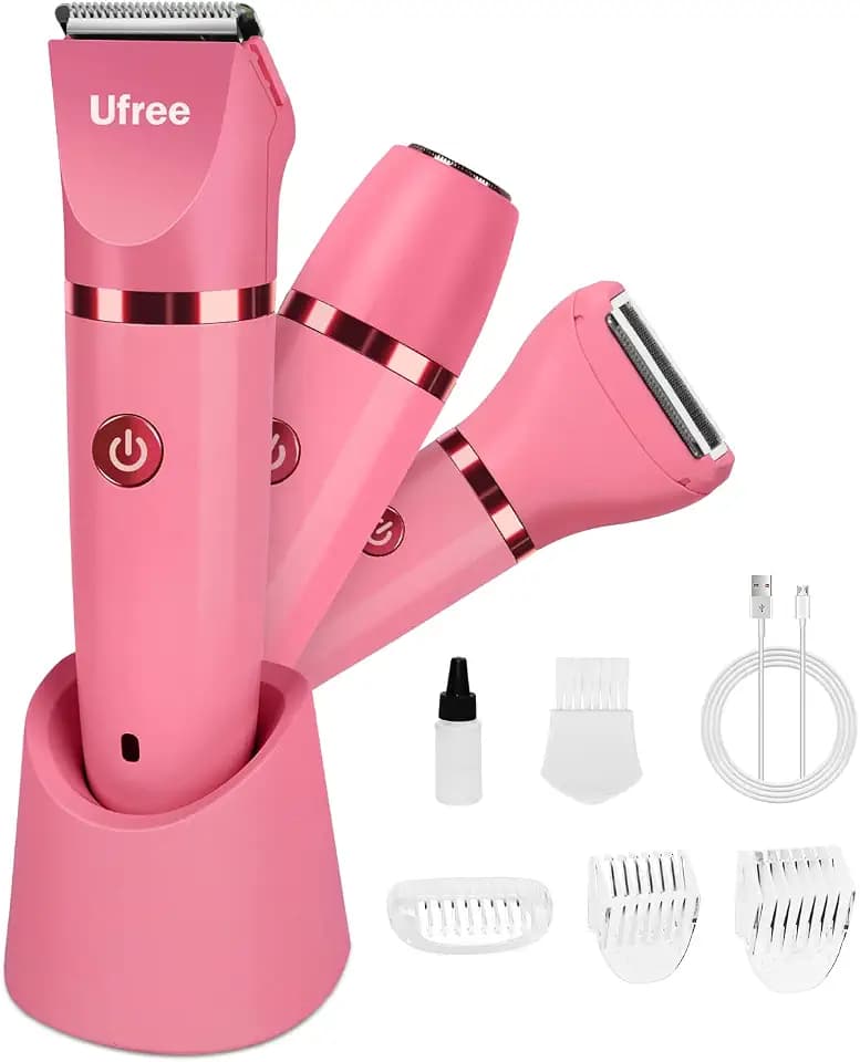Ufree 3-in-1 Bikini Trimmer Electric Razors for Women, Gifts for Women