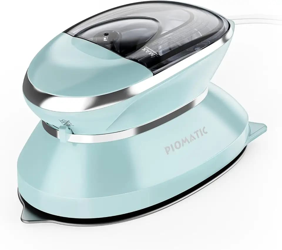 PIOMATIC Travel Iron Mini with Steam for Clothes with Dual Voltage