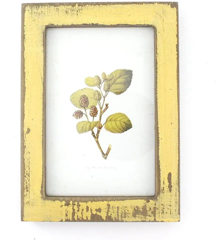 4x6 Inches Simple Rectangular Desktop Family Picture Photo Frame with Glass Front Picture size 3.5” x 5” (Yellow)