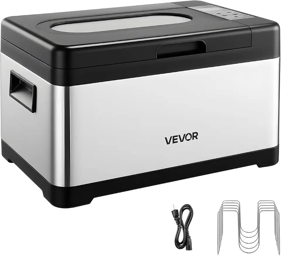 VEVOR Sous Vide Cooker, 800W Sous-Vide Machine, Suveed Cooking Machine with LED Digital Display, Glass Lid, Precise Temperature & Timer Control, for Family & Friends, All-in-One Sous Vide Pot